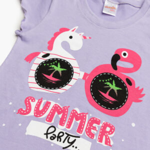 Minerva Baby girls  Homewear-Pyzama Short Sleeve (half sleeve) "Summer Party" with Shorts art.61937 - Image 5