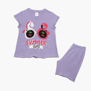 Minerva Baby girls  Homewear-Pyzama Short Sleeve (half sleeve) "Summer Party" with Shorts art.61937 - Image 7