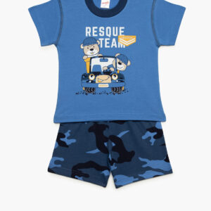 Minerva Little Boy s Homewear-Pyzama Short Sleeve with Military Shorts art.61942 - Image 2