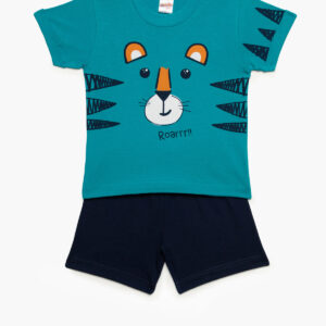 Minerva Little Boys  Homewear-Pyzama Short Sleeve with Shorts TIGER ROARart.61945 - Image 1