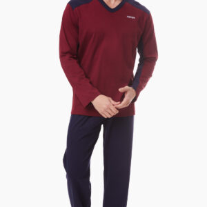 Minerva Men s Homewear Long Sleeve V-neck art.70951 - Image 4