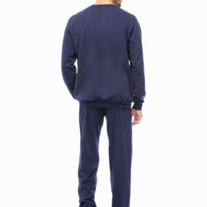Minerva Πυζάμα Ανδρική V-neck Μακρυμάνικη με Μπάσκες και Παντελόνι με Μπάσκες art.70825 - Image 2
