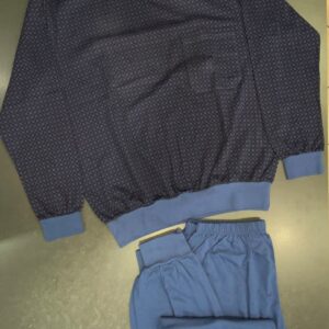 Minerva Men s Homewear Long Sleeve V-neck with Pocket and Rubber band on the blouse and trousers art.70444 - Image 3
