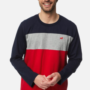 Minerva Men s Homewear-Pyzama Bull Tri-Color art.71027 - Image 2