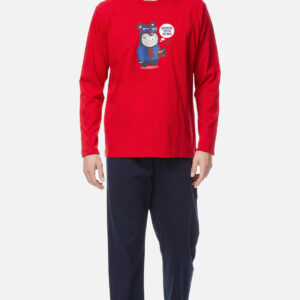 Minerva Men s Homewear-Pyzama "Lemons/Bears" Round Neck art.71033