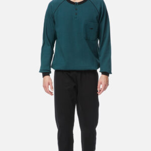 Minerva Men s Homewear-Pyzama "Bull" Placket, Pocket and Rubber Bands art.71047