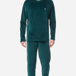 Minerva Men s Homewear-Pyzama Velvet "Bull" Round Neck Pants with Rubber Band art.71053