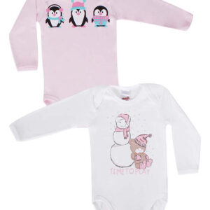 Minervakia Baby Girls  Undewear Long Sleeve 2pcs "SNOWMAN" art.30373 - Image 1