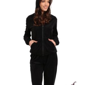 Lydia Creations Homewear Women s Velvet Set with Hoodie art.22638 - Image 1