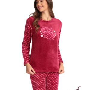 Lydia Creations Homewear Women s Pyzama Fleece Buttons "Little Pigs" art.22553 - Image 3
