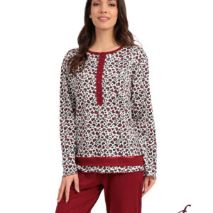 Lydia Creations Πυζάμα Γυναικεία Animal Πατιλέτα / Μονόχρωμη art.22574 - Image 2