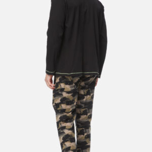 Minerva Men s Homewear-Pyzama "Limitless" Round Neck-Military Pants with Rubber Band art.71016 - Image 3