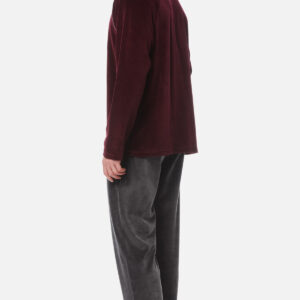 Minerva Πυζάμα Ανδρική Βελουτέ V-Neck art.71055 - Image 7