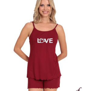 Lydia Creations Homewear Women s Set Top & Shorts "Love" art.22087-1 - Image 3