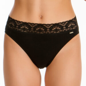 Minerva Women s Slip Brazil with Lace Cotton/Lycra art.89200 - Image 3