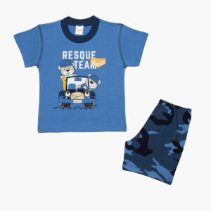 Minerva Little Boy s Homewear-Pyzama Short Sleeve with Military Shorts art.61942 - Image 1