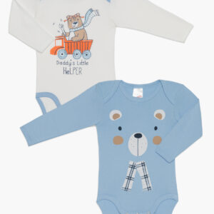 Minervakia Little Baby Boy s Long Sleeve Underwear 2pcs SCARF art.31802 - Image 1