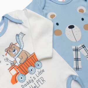 Minervakia Little Baby Boy s Long Sleeve Underwear 2pcs SCARF art.31802 - Image 2