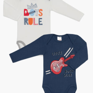 Minervakia Φορμάκι BABY Αγόρι Μακρυμάνικο 2τεμ ROCK STAR art.31801 - Image 1