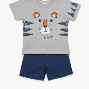 Minerva Little Boys  Homewear-Pyzama Short Sleeve with Shorts TIGER ROARart.61945 - Image 8