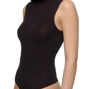 Helios Women s Sleeveless Turtle Neck Bodysuit String Modal art.80692