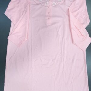 Homewear Nightgown Lydia Creations Midi Single Color-Emroidery "Daisies" art.21500 - Image 2