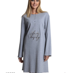 Homewear Nightgown Lydia Creations Single Colour/Εmbroidery art.18566