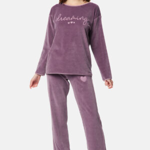 Minerva Women s Homewear-Pyzama Velvet DREAMING art.52284