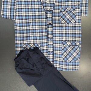Nikiforos Homewear Mens Pyzama Buttons Short Sleeve Checkered 100 Cotton art.1712&#x1F;_23 - Image 2