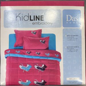 DAS HOME Girl s Bed Sheets Set "All Star" Kids Line Embroidery 100% Cotton art.40476 - Image 1
