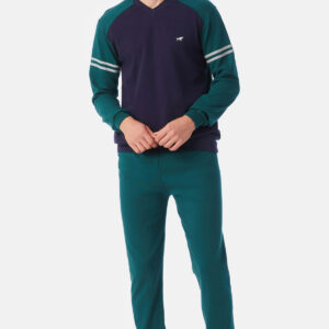 Minerva Ανδρική Πυζάμα PDR V-neck STRIPES art.71125 - Image 2