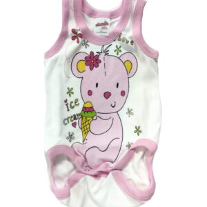 Minervakia Girl s Body Underwear Sleeveless "BEAR-ICE CREAM" art.30106 - Image 1