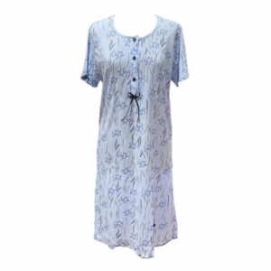 Nina Women s Shortsleeve Nightgown Mini Floral 100% Cotton art. 415_S23