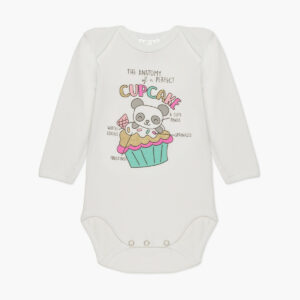 Minerva Baby Girl s Body Underwear Long Sleeve 2 pcs CUPCAKE art.32015 - Image 3