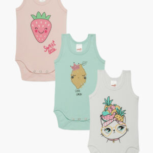 Minervakia Girl s Body Sleeveless Underwear 3 pcs COOL FUITS art.31913 - Image 1