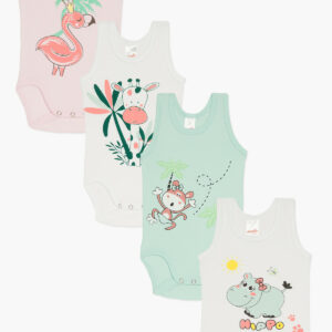 Minervakia Girl s Body Underwear Sleeveless Set 4 pcs JUNGLE art.32023 - Image 1
