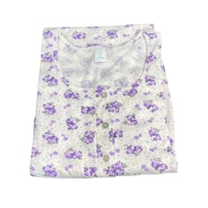 Nina Homewear Women s Nightgown Short Sleeve Classic 100% Cotton Multi Colour-Lace art.818_24 - Image 2