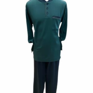 Lanotte Men s Pyzama Fouter with Placket & Pockets art.210_2425 - Image 2