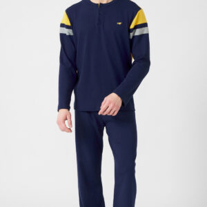 Minerva Men s Pyzama PDR with Placket BULL art.71178 - Image 1