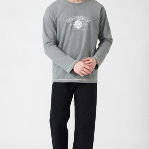 Minerva Men s Sweatshirt Pyzama Round Neck ALERT! art.71192 - Image 1