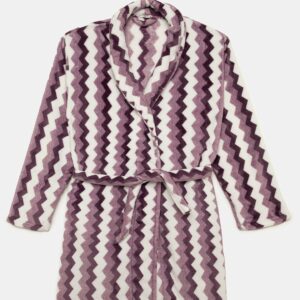 Minerva Women s Robe Jacquard FLEECE art.53082 - Image 2