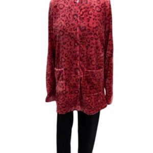 Lanotte Homewear Women s Fleece Robe Buttons Mini art.31_24_25 - Image 1