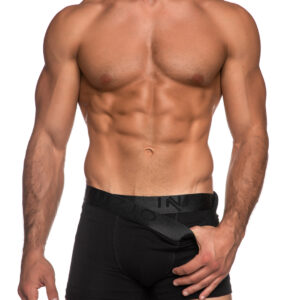 INIZIO Men s Black Boxer External Band art.44000