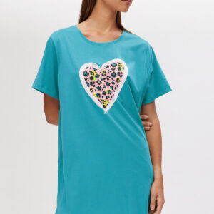 Minerva Women s Short Sleeve Nightgown Mini PAINTINGS art.53156