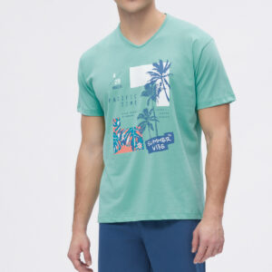 Minerva Men s Pajamas Short Sleeve V SUMMER VIBE art. 71238 - Image 2
