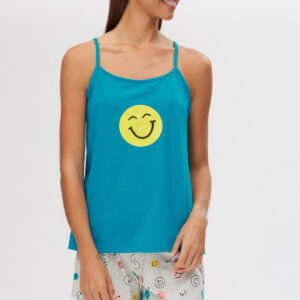Minerva Women s Pajamas Bralette-Shorts SMILES art.53118 - Image 1