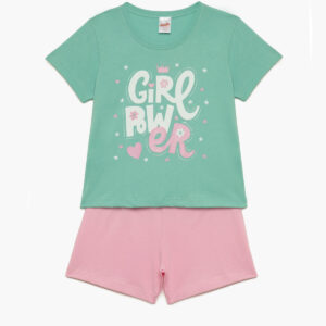 Minerva Pajamas for Girls Short Sleeve-Shorts GIRLS POWER art.62362 - Image 2