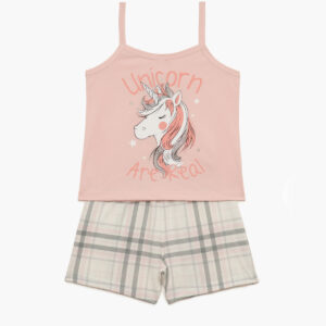 Minerva Girl s Pajamas with Shorts Unicorn art.62356 - Image 1
