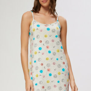 Minerva Women s Nightgown Mini Strap SMILES art.53119 - Image 3