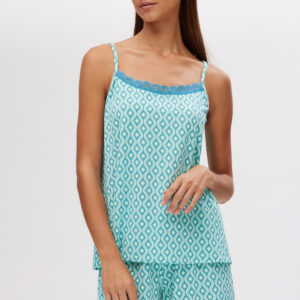 Minerva Women s Sleeveless Pajamas with Shorts GEO Modal art.53146 - Image 2